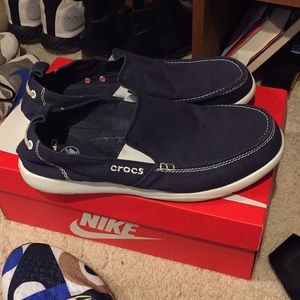 Navy crocs